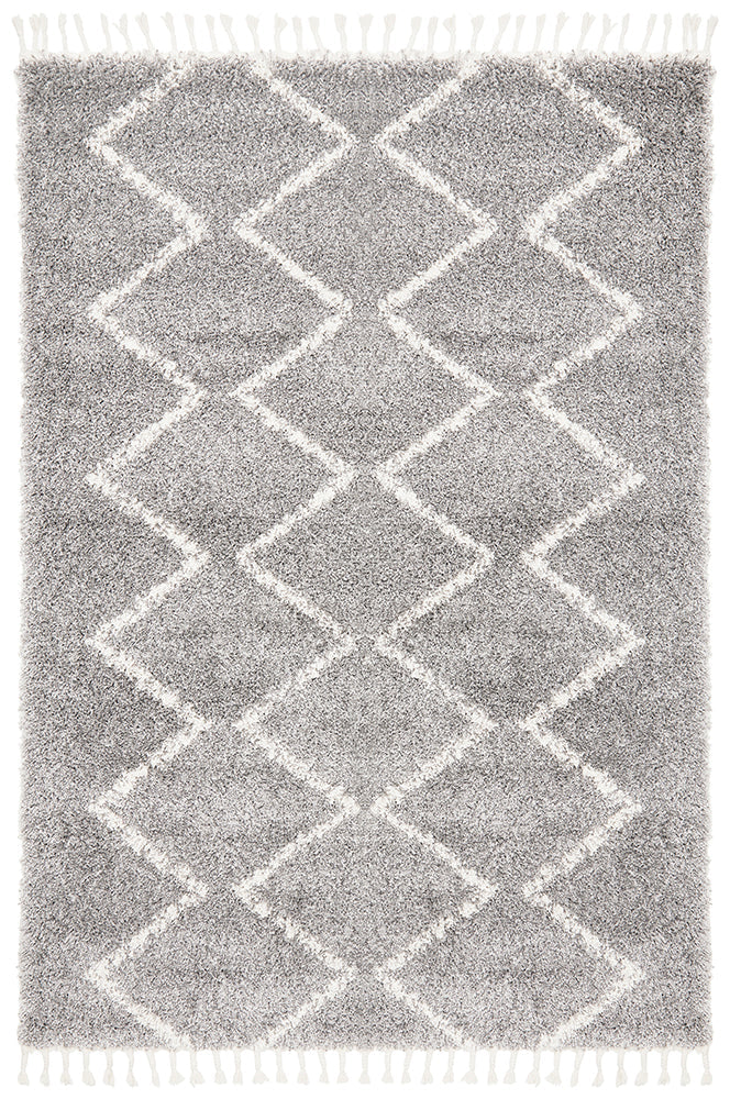 Catalina Silver Zig Zag Rug