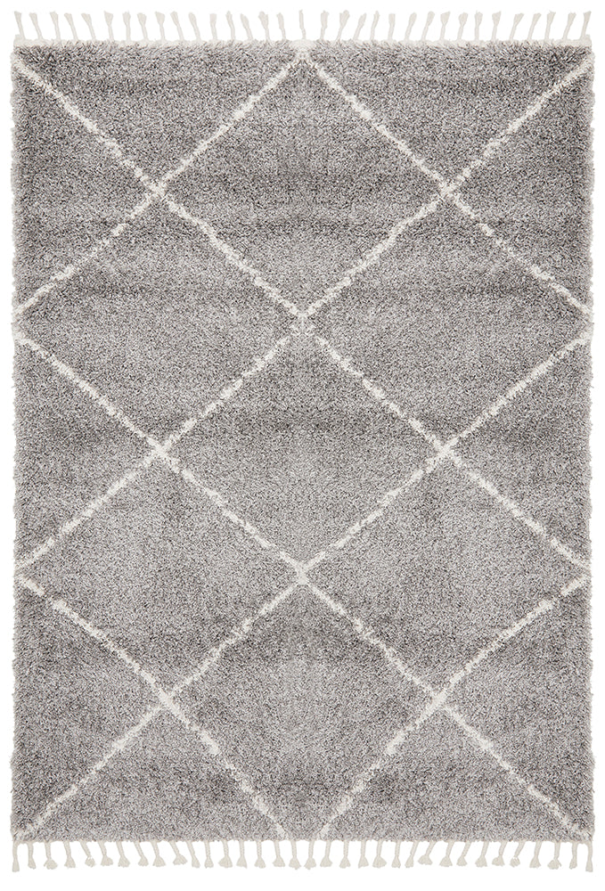 Catalina Silver Diamonds Rug