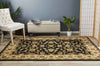 Julianna Black Floral Rug | Traditional Rugs Belrose | Rugs N Timber