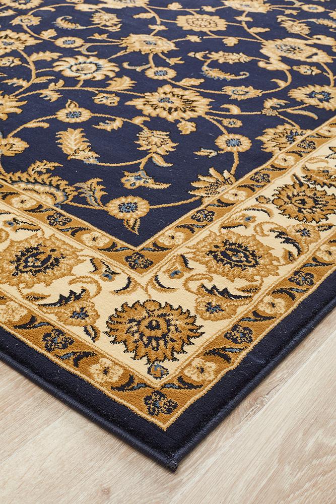 Julianna Navy Floral Rug | Traditional Rugs Belrose | Rugs N Timber