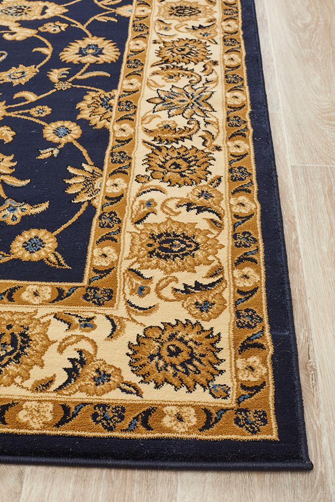 Julianna Navy Floral Rug | Traditional Rugs Belrose | Rugs N Timber