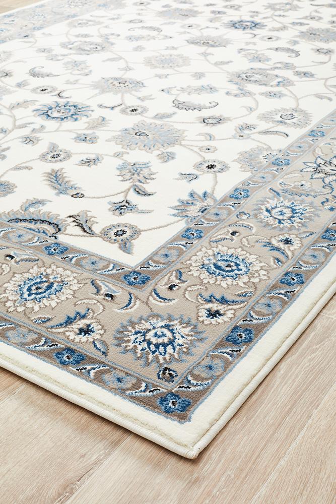 Julianna White Floral Rug | Traditional Rugs Belrose | Rugs N Timber