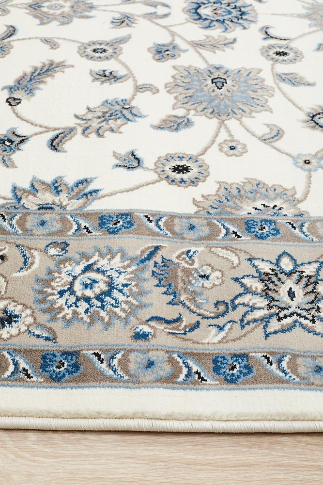 Julianna White Floral Rug | Traditional Rugs Belrose | Rugs N Timber