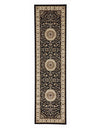 Julianna Black Medallion Runner | Traditional Hall Runners Belrose | Rugs N Timber