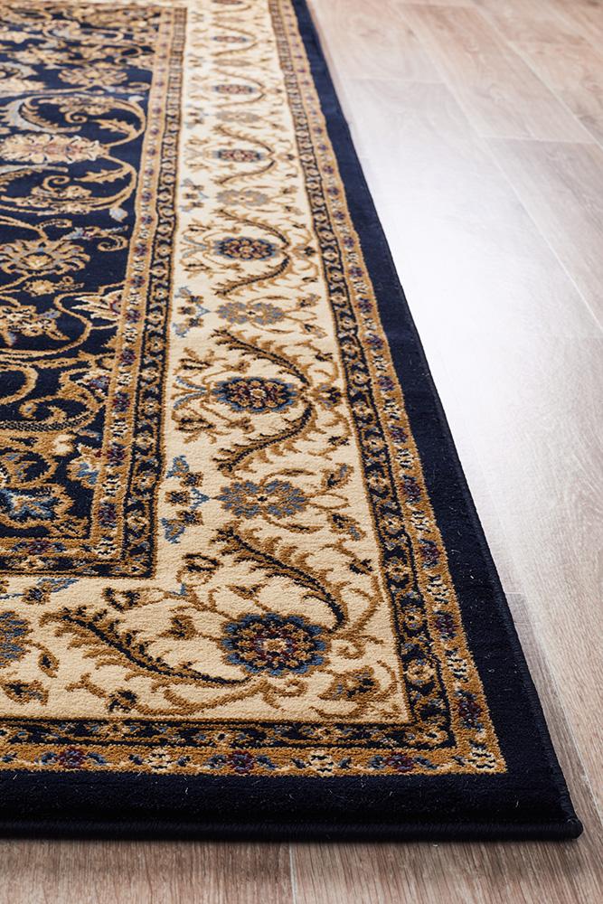 Julianna Navy Medallion Runner | Traditional Hall Runners Belrose | Rugs N Timber