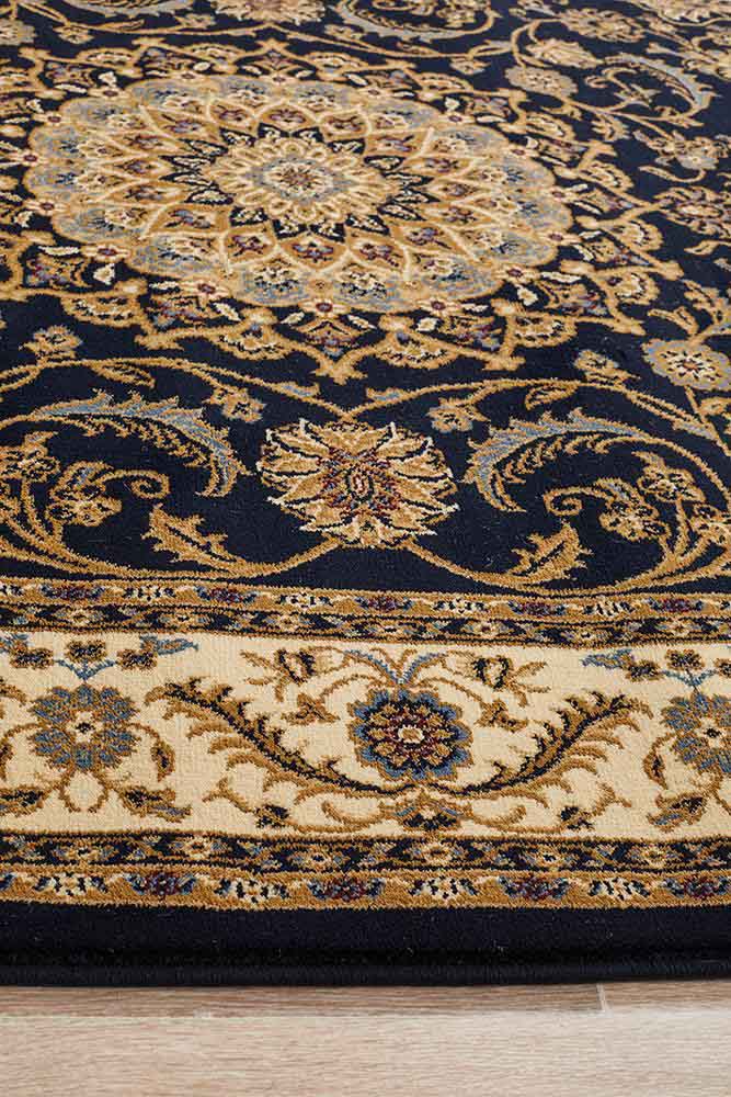 Julianna Navy Medallion Runner | Traditional Hall Runners Belrose | Rugs N Timber