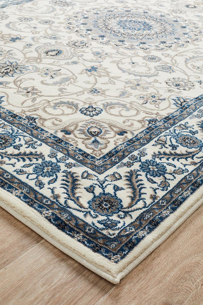 Julianna White Medallion Rug | Traditional Rugs Belrose | Rugs N Timber