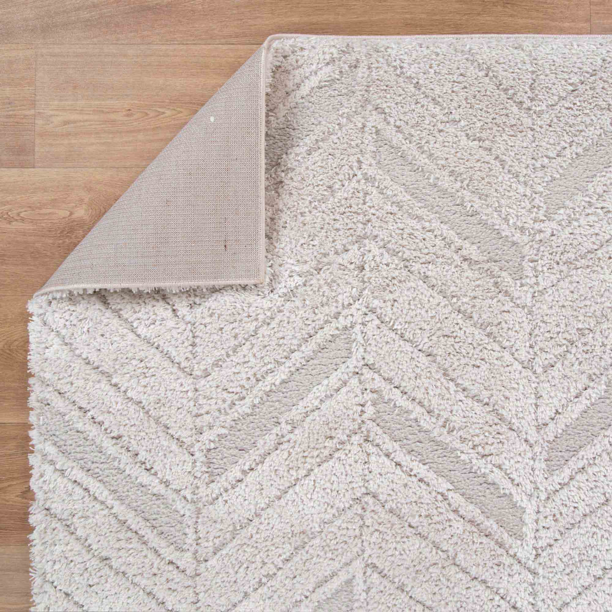 Atlanta Beige Herringbone Rug | Shaggy Rugs Belrose Sydney