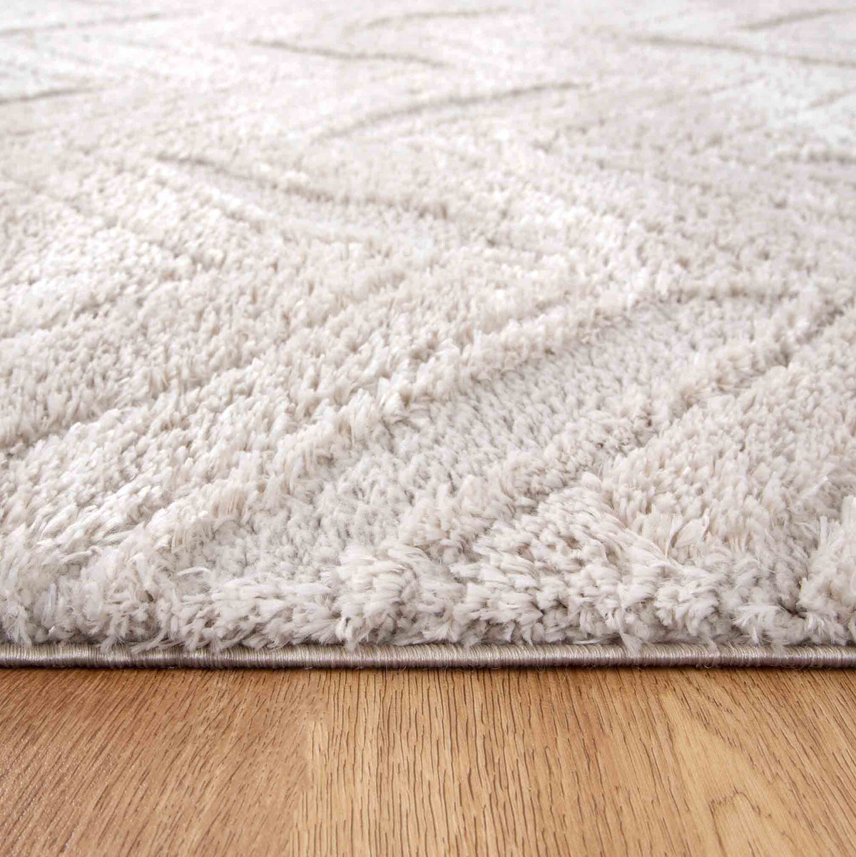 Atlanta Beige Herringbone Rug | Shaggy Rugs Belrose Sydney