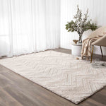 Atlanta Beige Herringbone Rug | Shaggy Rugs Belrose Sydney