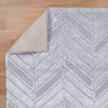 Atlanta Silver Herringbone Rug | Shaggy Rugs Belrose Sydney