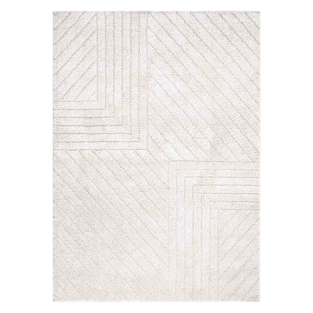 Atalanta Beige Angular Rug | Shaggy Rugs Belrose Sydney