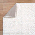 Atlanta Cream Angular Rug | Shaggy Rugs Belrose Sydney