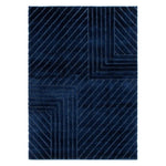 Atlanta Navy Angular Rug | Shaggy Rugs Belrose Sydney