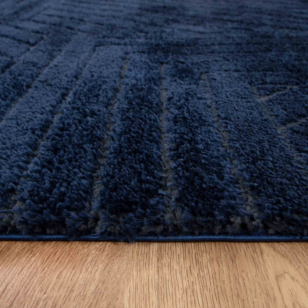 Atlanta Navy Angular Rug | Shaggy Rugs Belrose Sydney