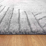 Atlanta Silver Angular Rug | Shaggy Rugs Belrose Sydney