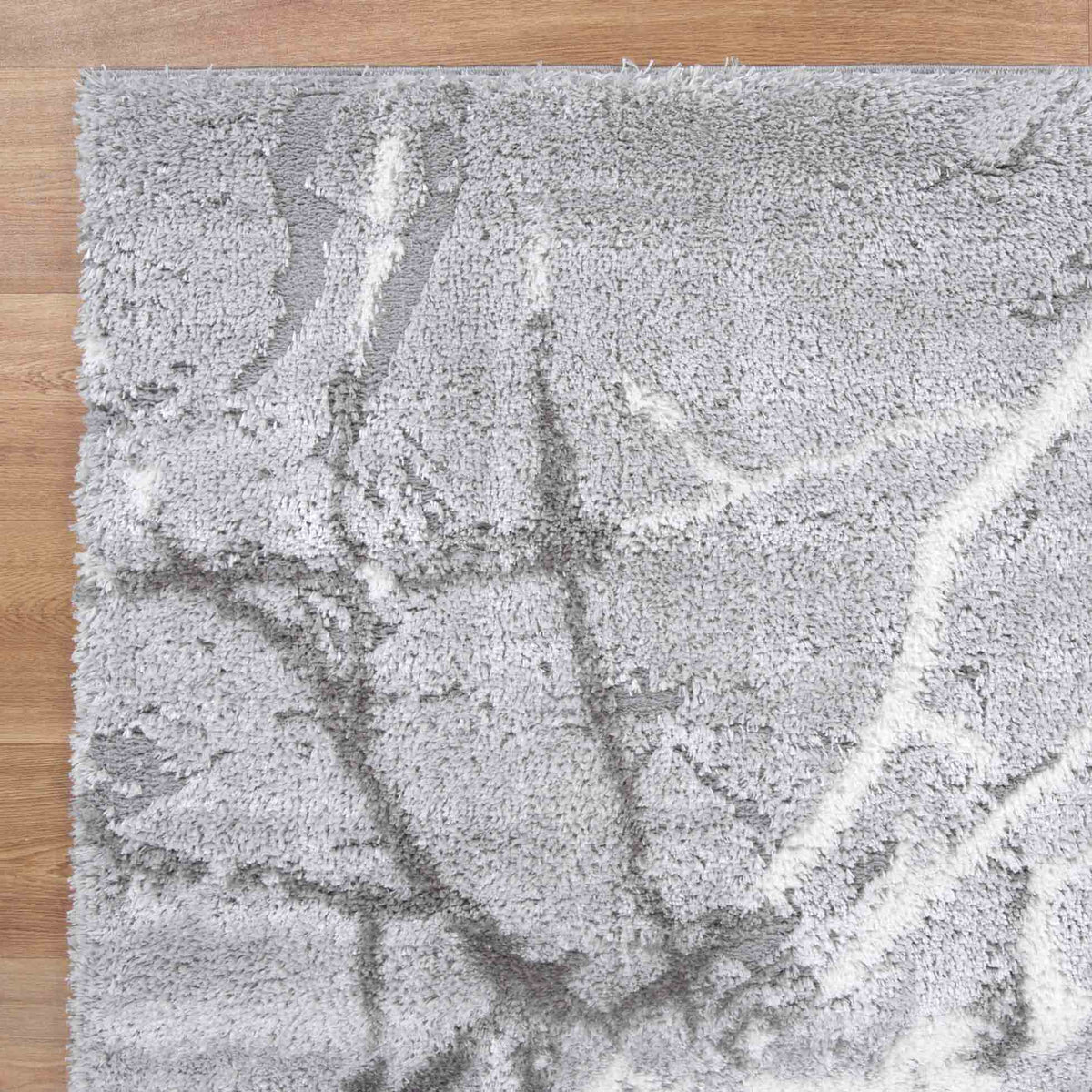 Atlanta Silver Marble Rug | Shaggy Rugs Belrose Sydney