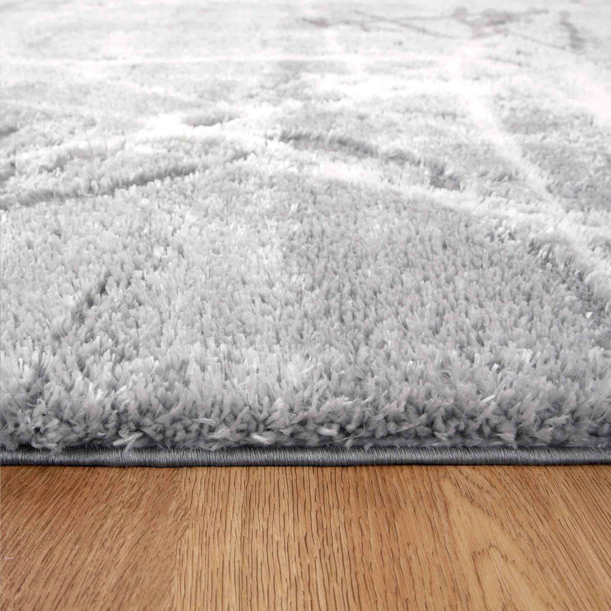 Atlanta Silver Marble Rug | Shaggy Rugs Belrose Sydney