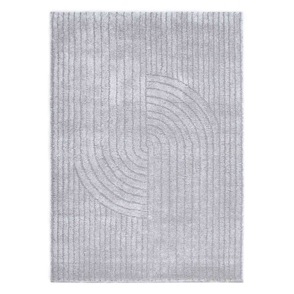 Atlanta Silver Contour Rug | Shaggy Rugs Belrose Sydney