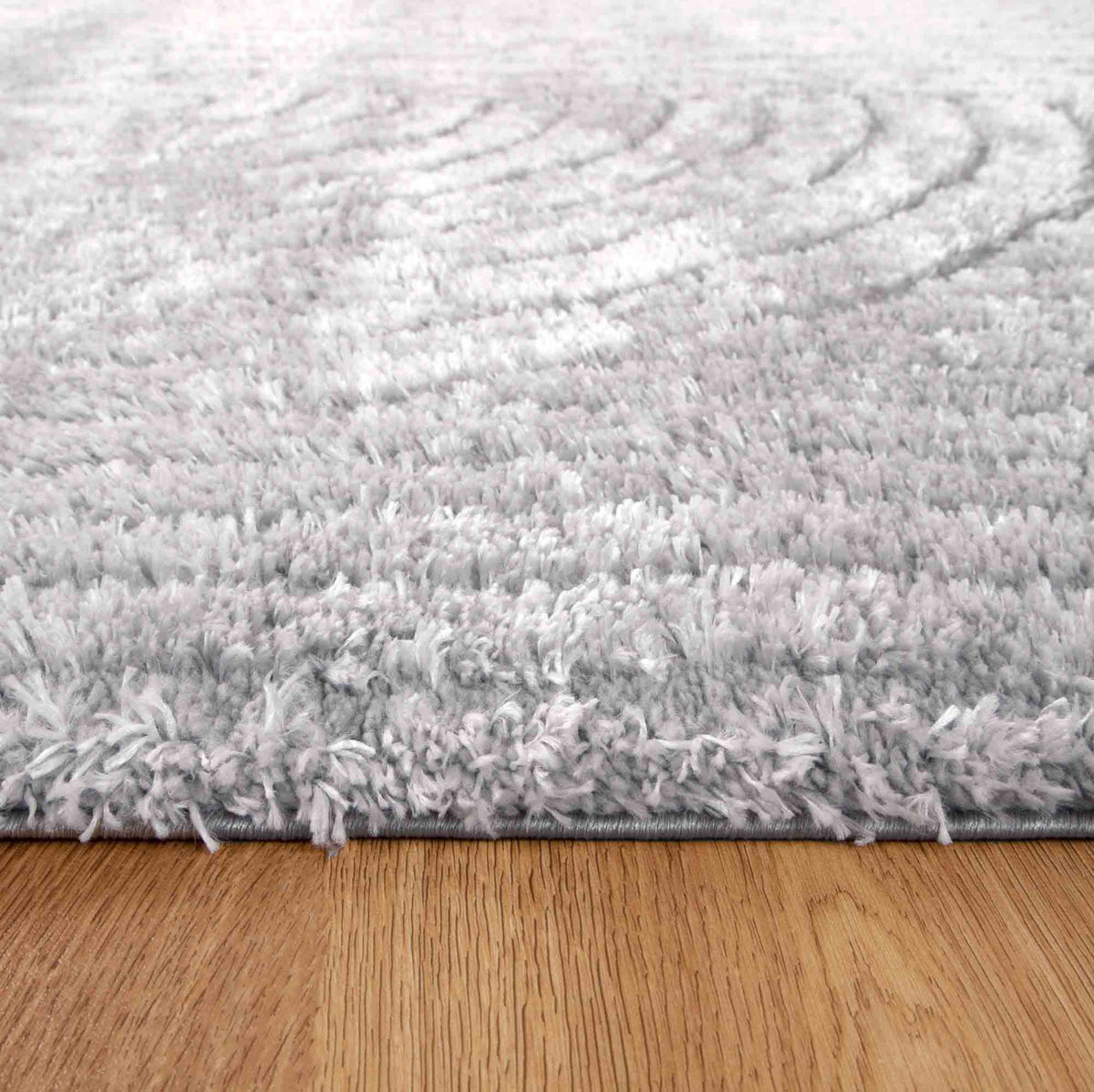 Atlanta Silver Contour Rug | Shaggy Rugs Belrose Sydney