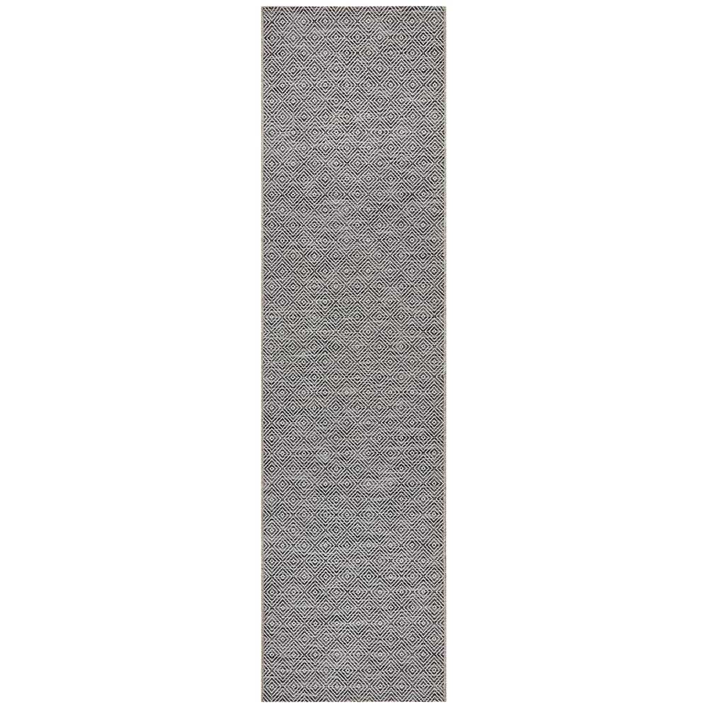 River Charcoal Diamonds Runner