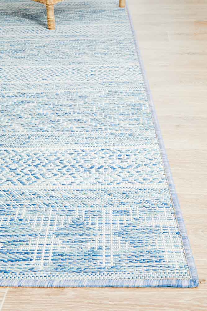 River Capri Blue Stripes Rug