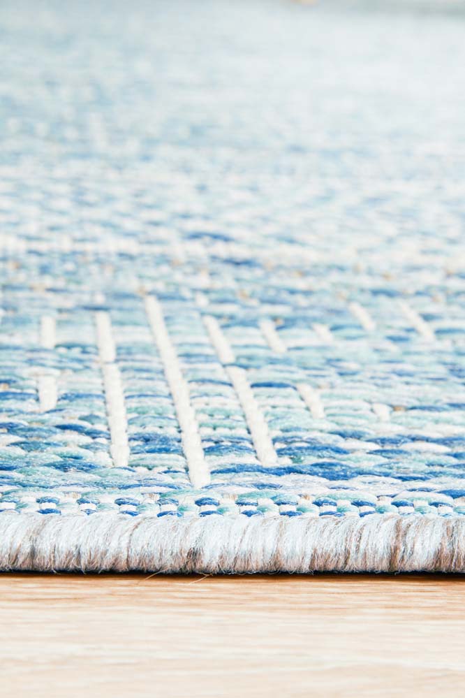 River Capri Blue Stripes Rug