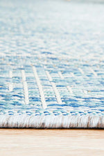 River Capri Blue Stripes Rug