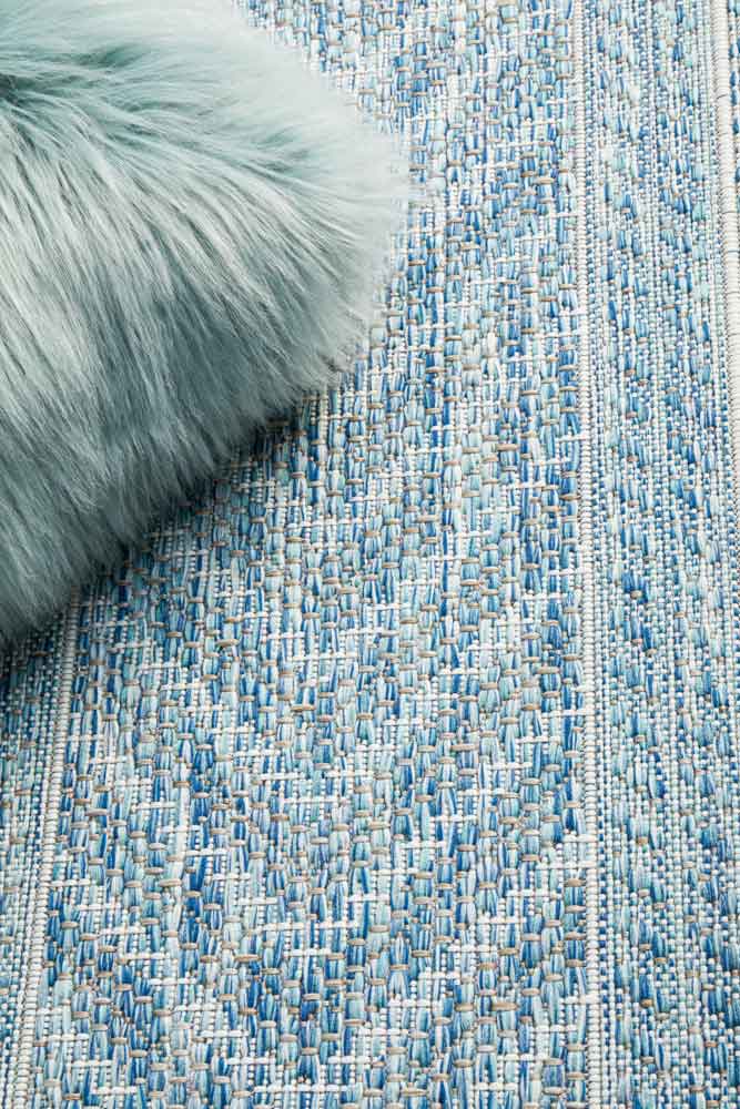 River Capri Blue Stripes Rug