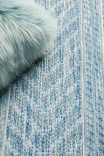 River Capri Blue Stripes Rug