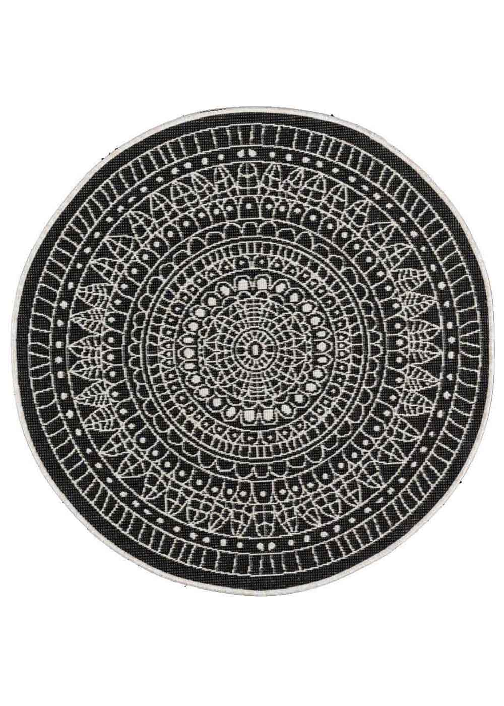 Randwick Charcoal Mandala Round Rug