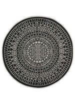 Randwick Charcoal Mandala Round Rug