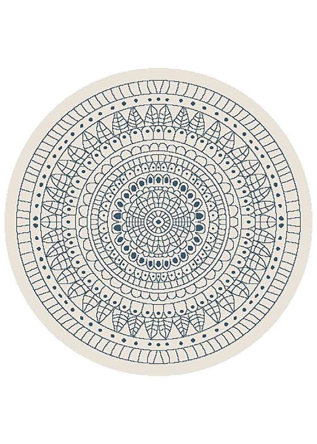 Randwick Blue Mandala Round Rug
