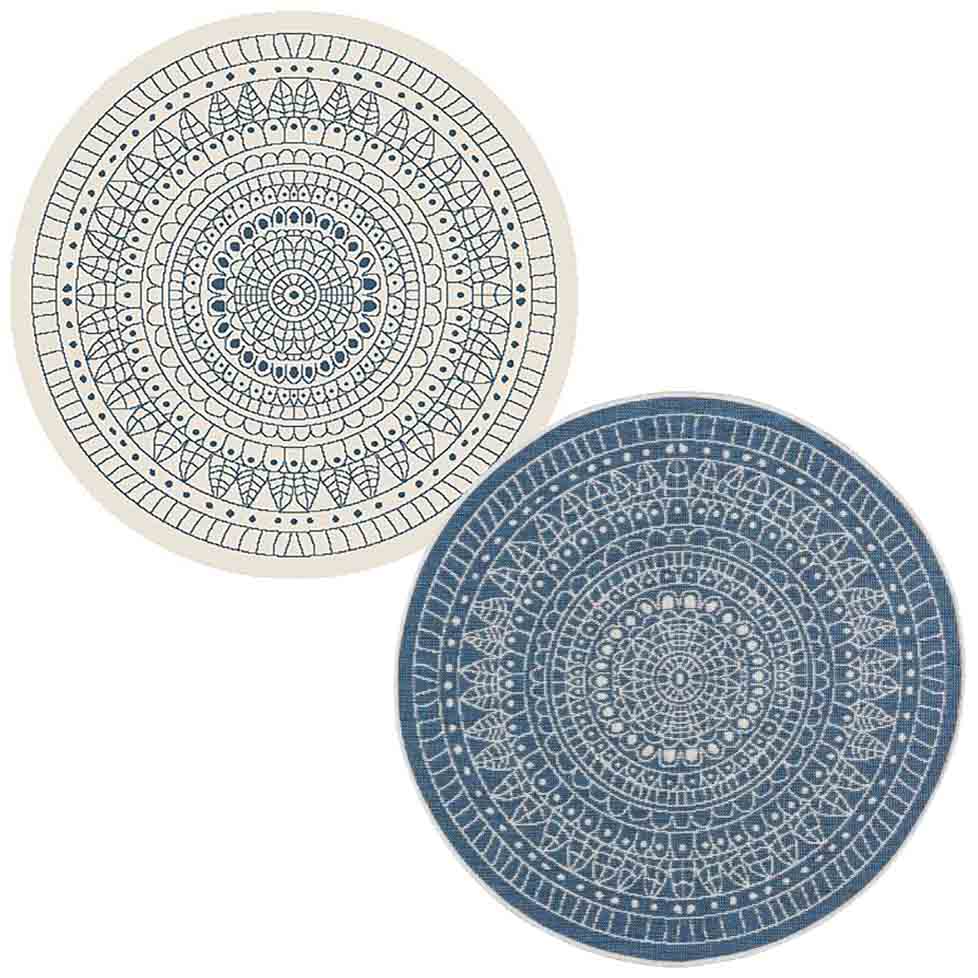 Randwick Blue Mandala Round Rug