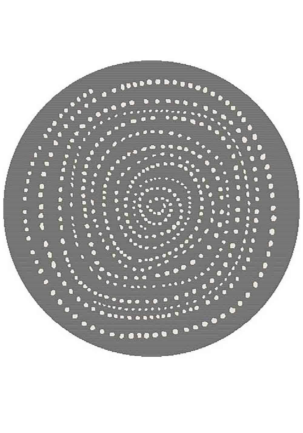 Randwick Silver Spiral Round Rug