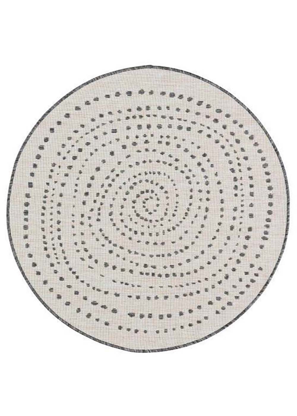 Randwick Silver Spiral Round Rug