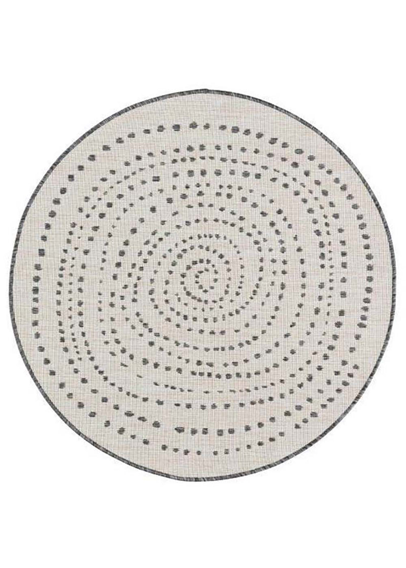 Randwick Black Outdoor Round Rug Washable Rugs Belrose Rugs N