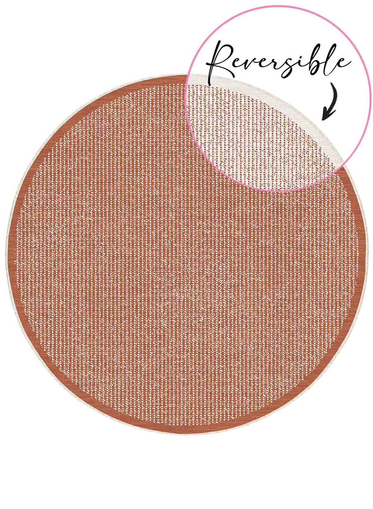 Rust Round Rug Randwick Rust Round Rug | Outdoor Rugs Belrose | Rugs 'N' Timber