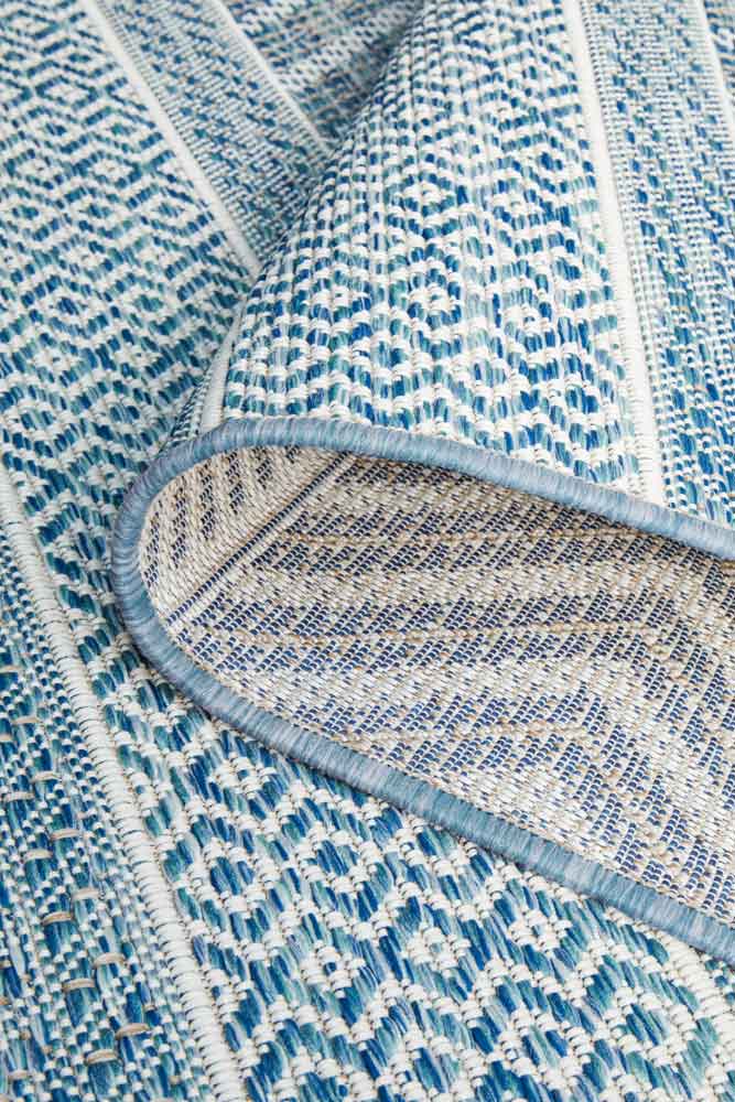 River Capri Blue Stripes Rug