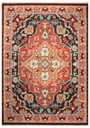 Walter Heritage Midnight rug – navy and rust wool rug with traditional Persian-inspired medallion pattern. Available at Rugs N Timber Belrose