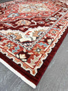 Walter Heritage Spice rug – traditional Axminster wool rug in warm red and tones with intricate medallion design. Available at Rugs N Timber Belrose.