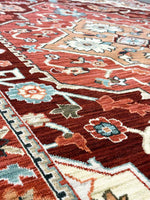 Walter Heritage Spice rug – traditional Axminster wool rug in warm red and tones with intricate medallion design. Available at Rugs N Timber Belrose.