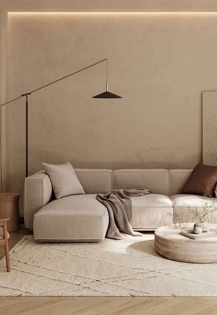 Albert Nomad rug with geometric high–low pattern and soft plush pile, available at Rugs N Timber Belrose showroom.