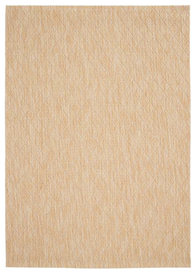 Alfred Diamond Sand indoor outdoor rug with subtle diamond pattern, available at Rugs N Timber Belrose showroom