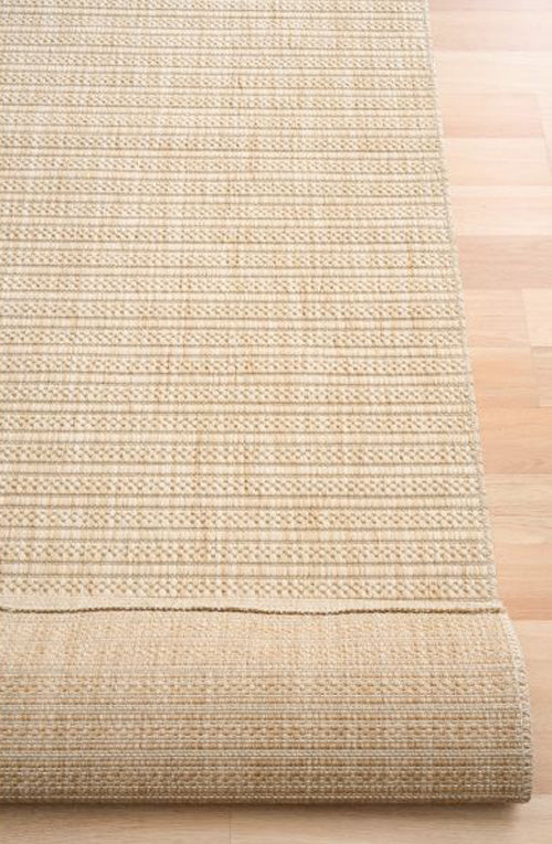 Alfred Stripes Linen indoor outdoor rug with soft linear texture, available at Rugs N Timber Belrose showroom