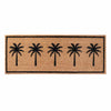 Double-sized PVC backed coir doormat with black palm tree designs from the Bahamas range. Durable and tropical style entry mat from Rugs N Timber Belrose.