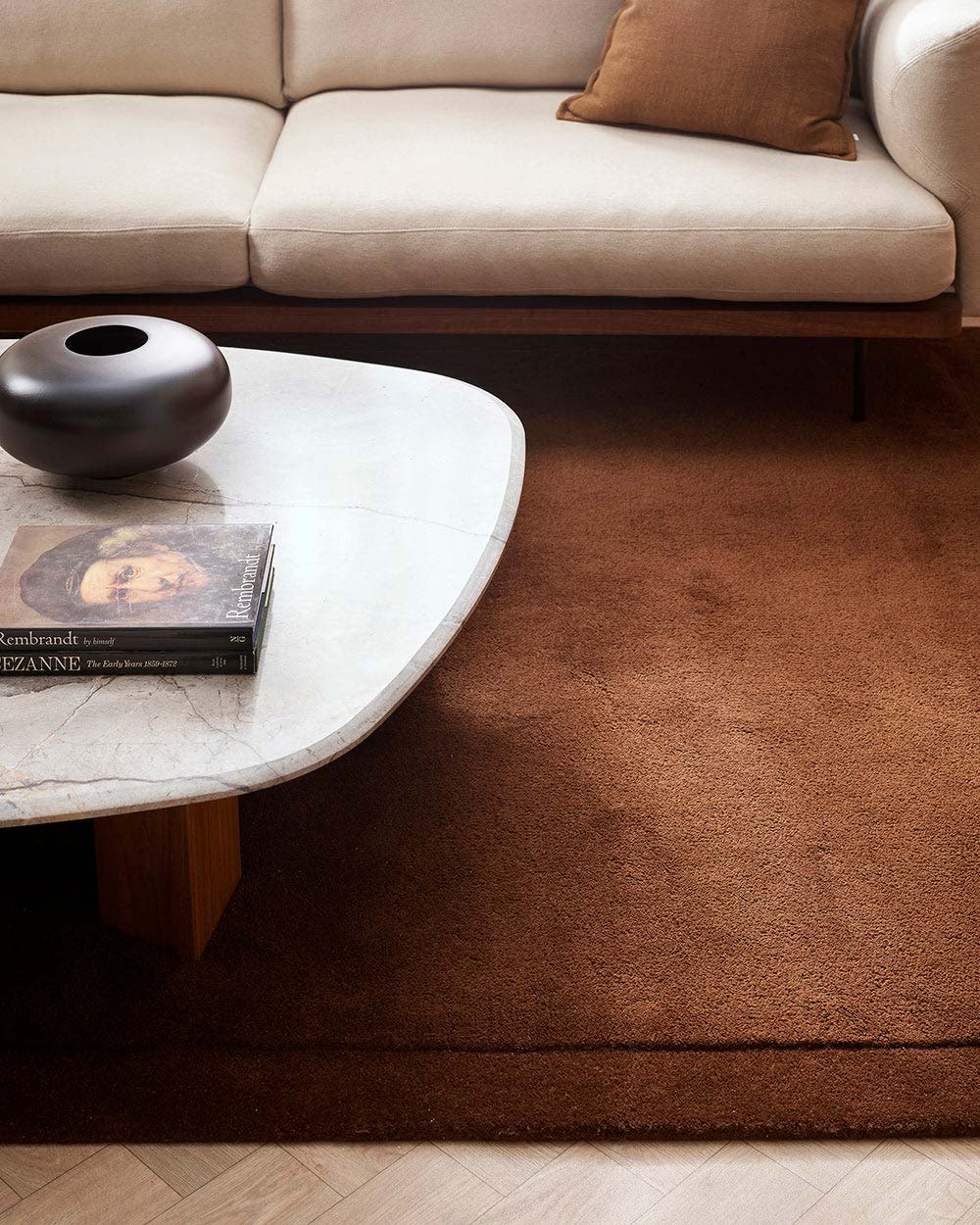 Norfolk Chocolate Rug by Baya | Brown Designer Wool Rug | Rugs N Timber Belrose
