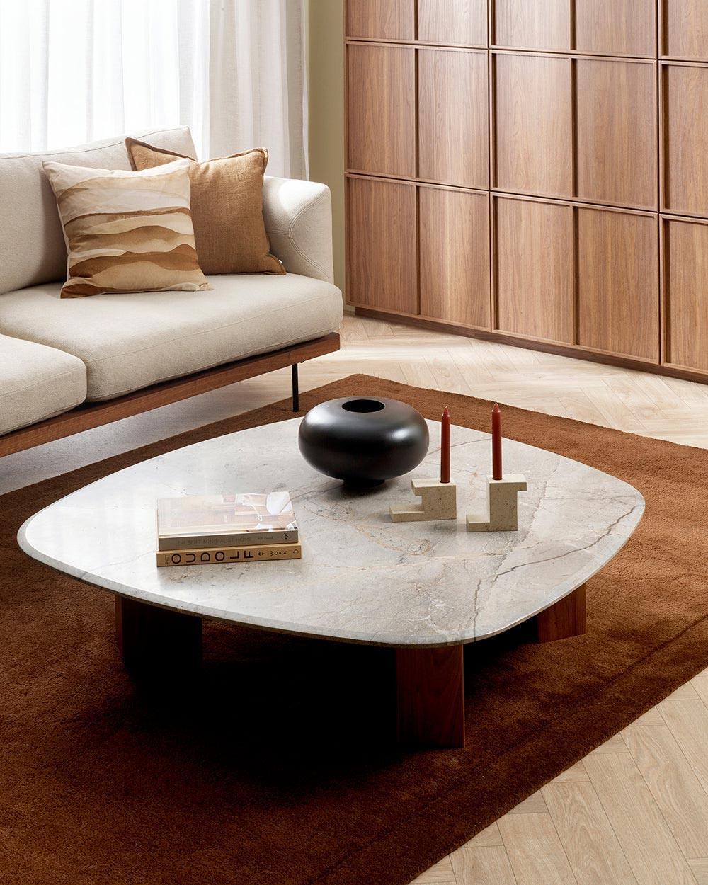 Norfolk Chocolate Rug by Baya | Brown Designer Wool Rug | Rugs N Timber Belrose