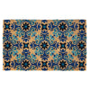 PVC backed coir doormat with a blue mosaic tile pattern, made from natural coconut fibers. Durable and decorative. Available at Rugs N Timber Belrose.