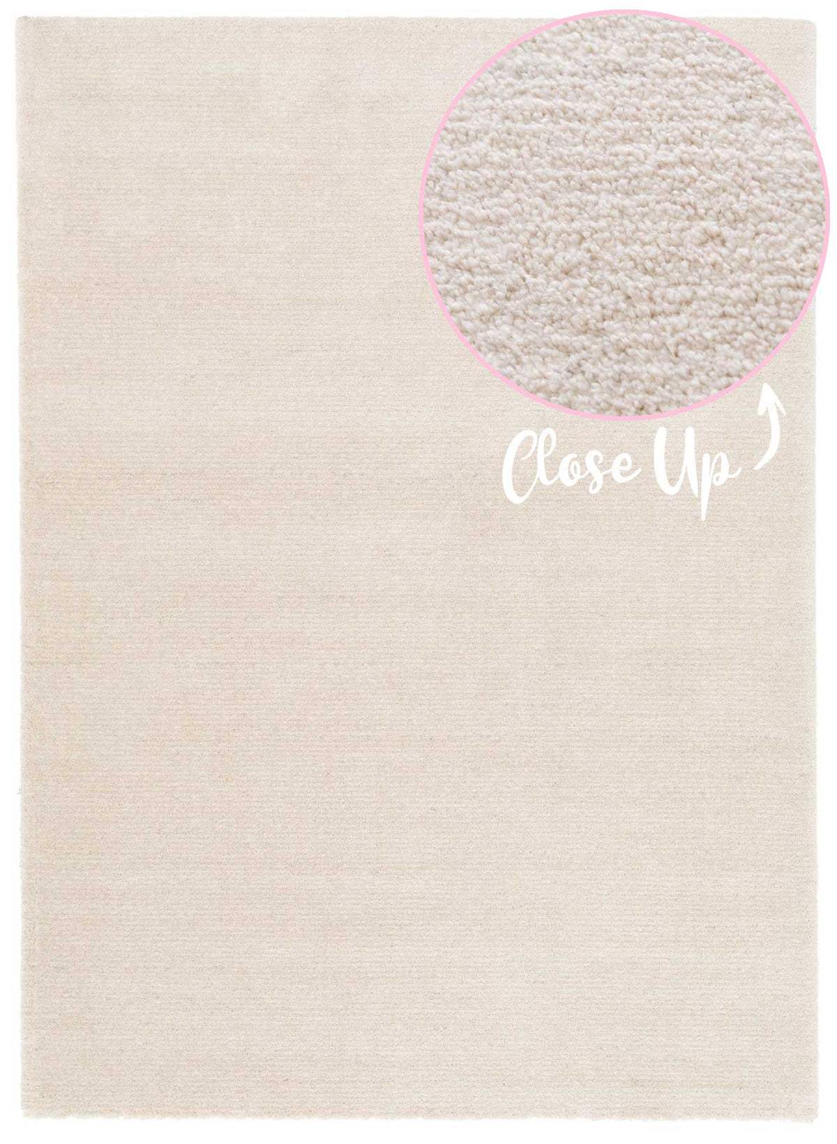 Cedric Ivory soft contemporary rug with plush 14mm pile. Available at Rugs N Timber Belrose.